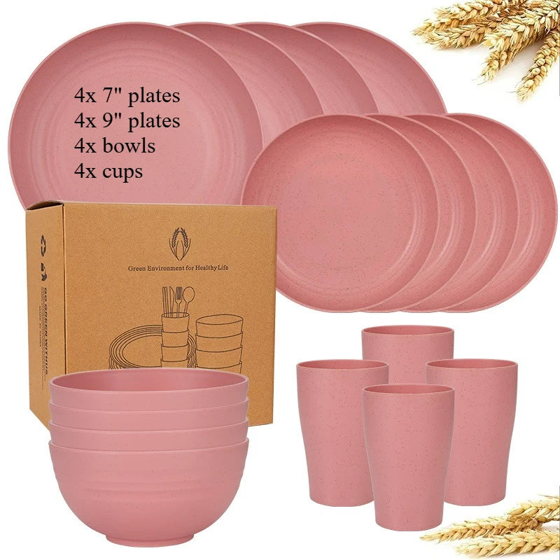 service de table paille de ble incassable biodegradable