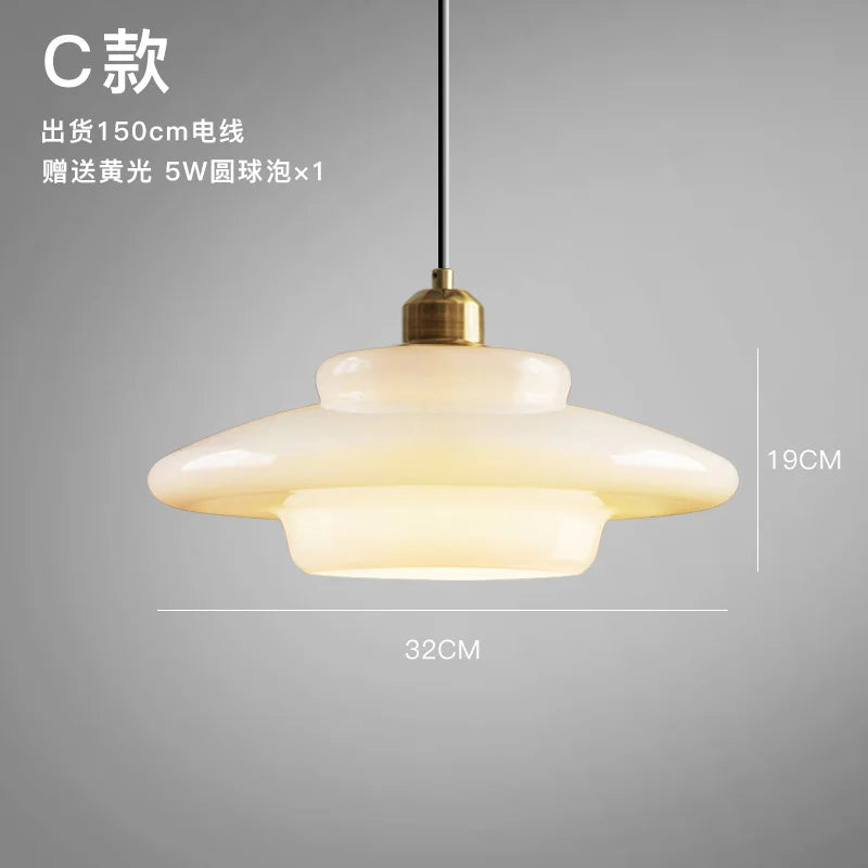 lampe led suspendue moderne en verre pour décoration maison - vue 8 sur 9