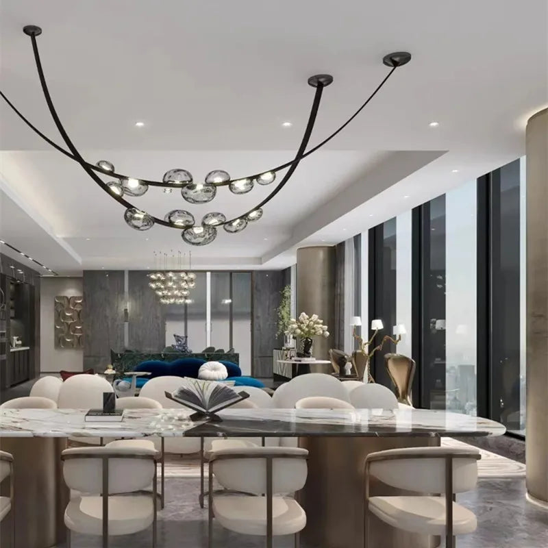 sandyha lustre led en cuir design suspension éclairage décoration