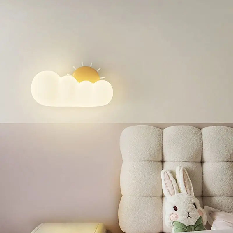 applique murale nordique led pour enfants motifs animaux lune soleil - vue 5 sur 13