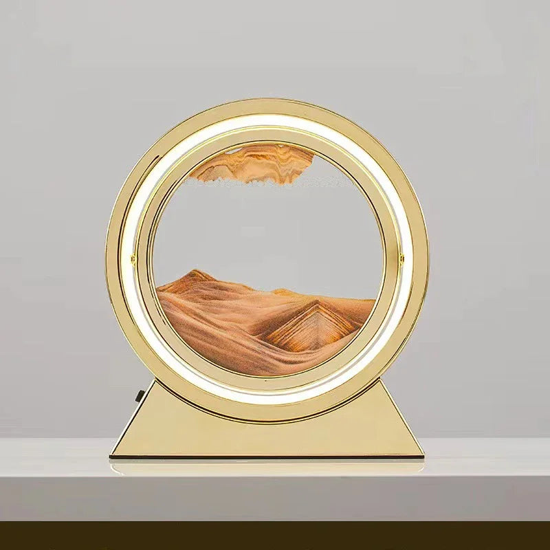 lampe de table créative avec sable mouvant 3D décoratif - vue 24 sur 24