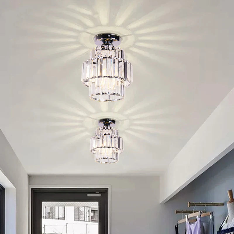 Nordique moderne K9 cristal Lustre intérieur plafonnier couloir escaliers suspension chambre Lustre salle à manger luminaires décor à la maison