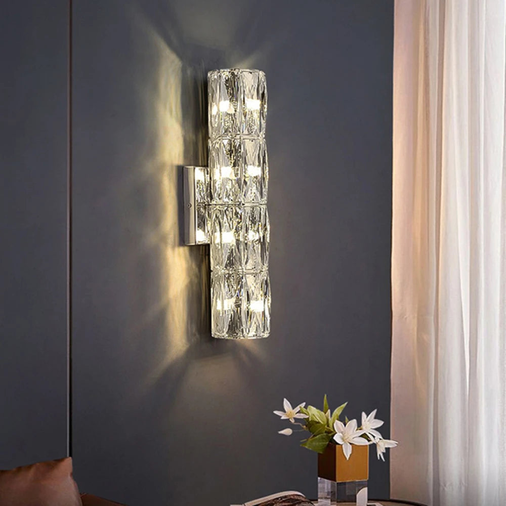 applique murale moderne en cristal pour décoration intérieure élégante - vue 3 sur 14
