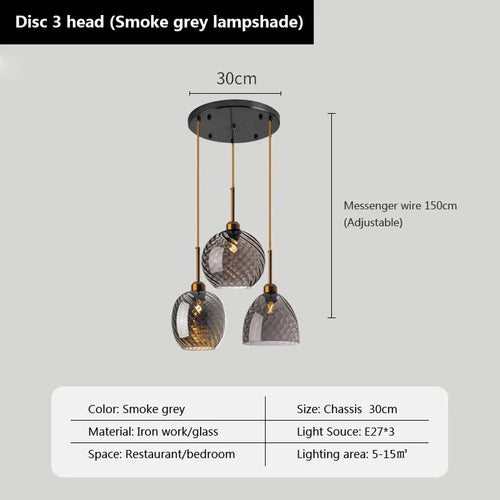 suspension moderne en verre design pour décoration intérieure - vue 22 sur 23