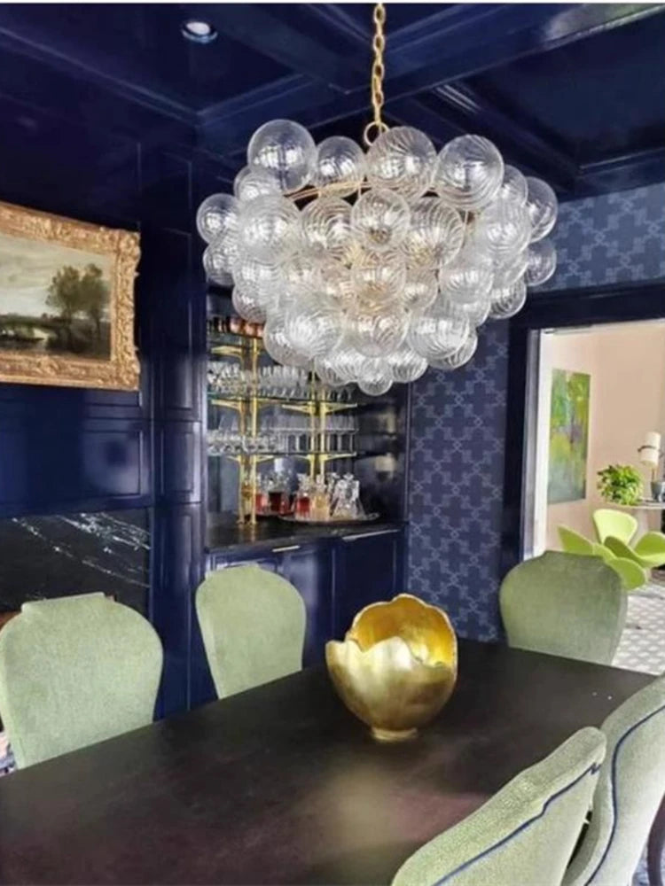 lustre moderne en verre design pour décoration intérieure élégante - vue 10 sur 11