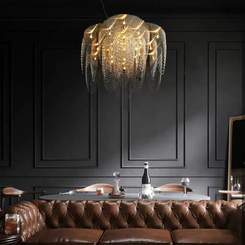 lustre moderne artistique pour décoration intérieure luxueuse - vue 6 sur 12