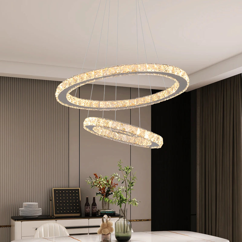 lustre moderne en cristal luxueux luminaires décoratifs d'éclairage