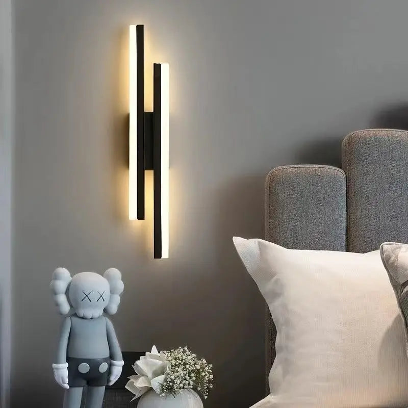 applique murale LED cuivre ligne tuyau acrylique abat-jour éclairage intérieur pour salon couloir luminaire