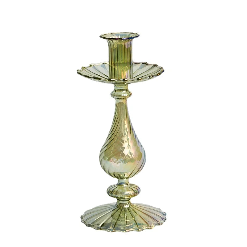 bougeoirs rétro coniques en verre pour décoration élégante - vue 22 sur 32