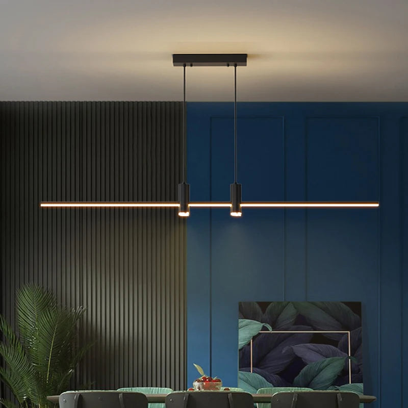 lustre nordique moderne avec projecteur pour restaurant et bar - vue 5 sur 18