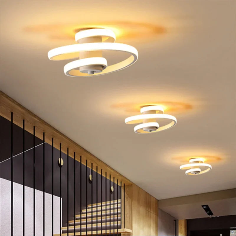 plafonnier à led moderne pour éclairage intérieur design nordique - vue 5 sur 8