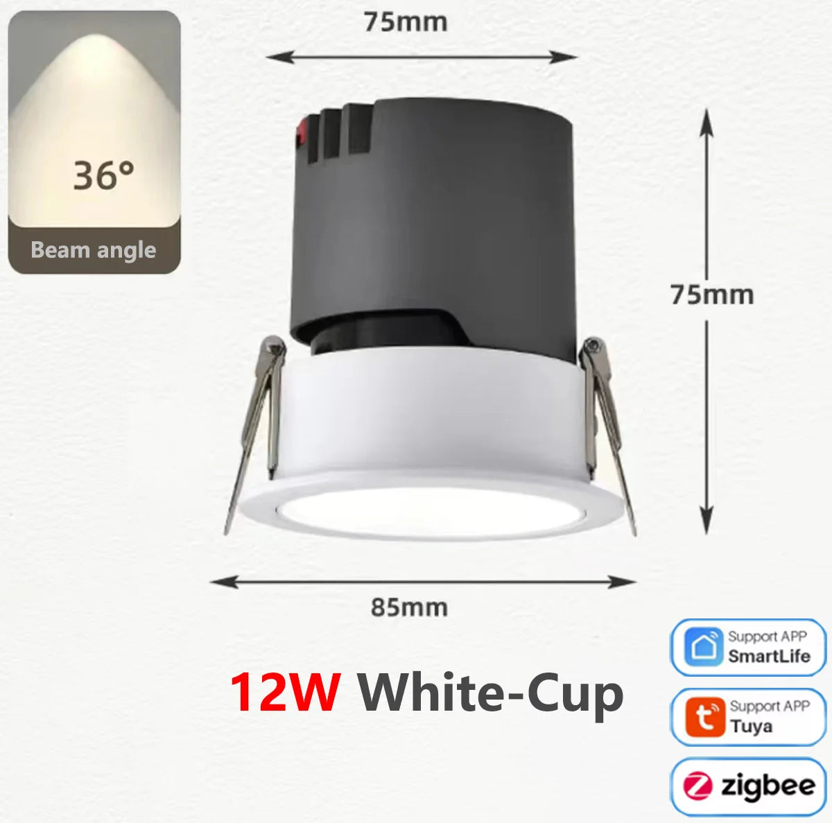spot led cob zigbee intensité variable en aluminium - vue 13 sur 17