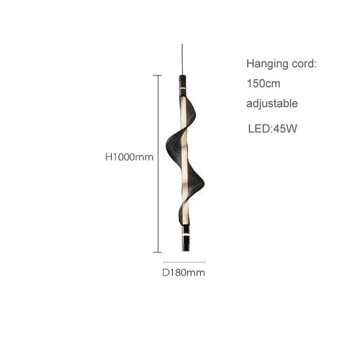 lustre design led postmoderne en acrylique tendance 2024 éclairage suspendu - vue 14 sur 18