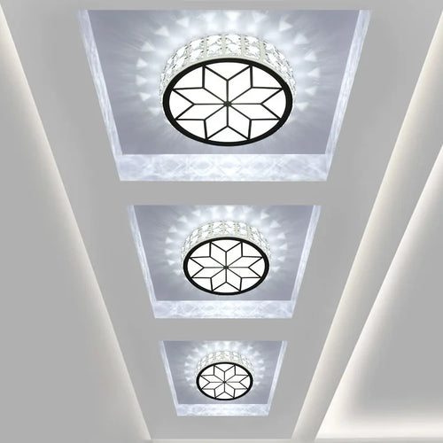 plafonnier led moderne en cristal pour éclairage intérieur