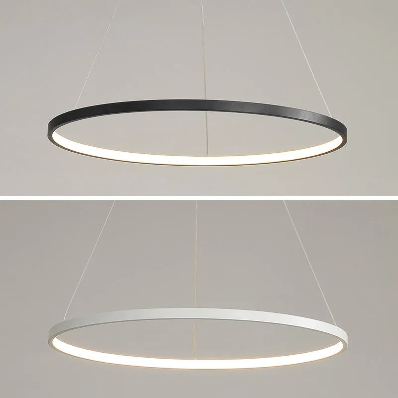 anneau LED lumière luminaire suspendu décor minimaliste