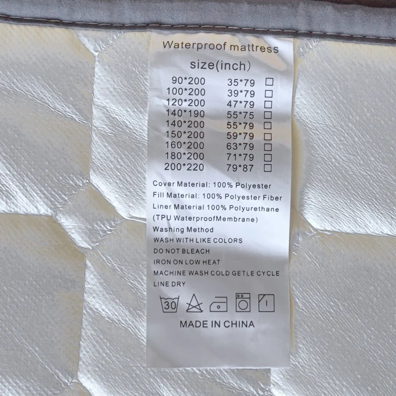housse matelassée imperméable et respirante pour matelas simple et double