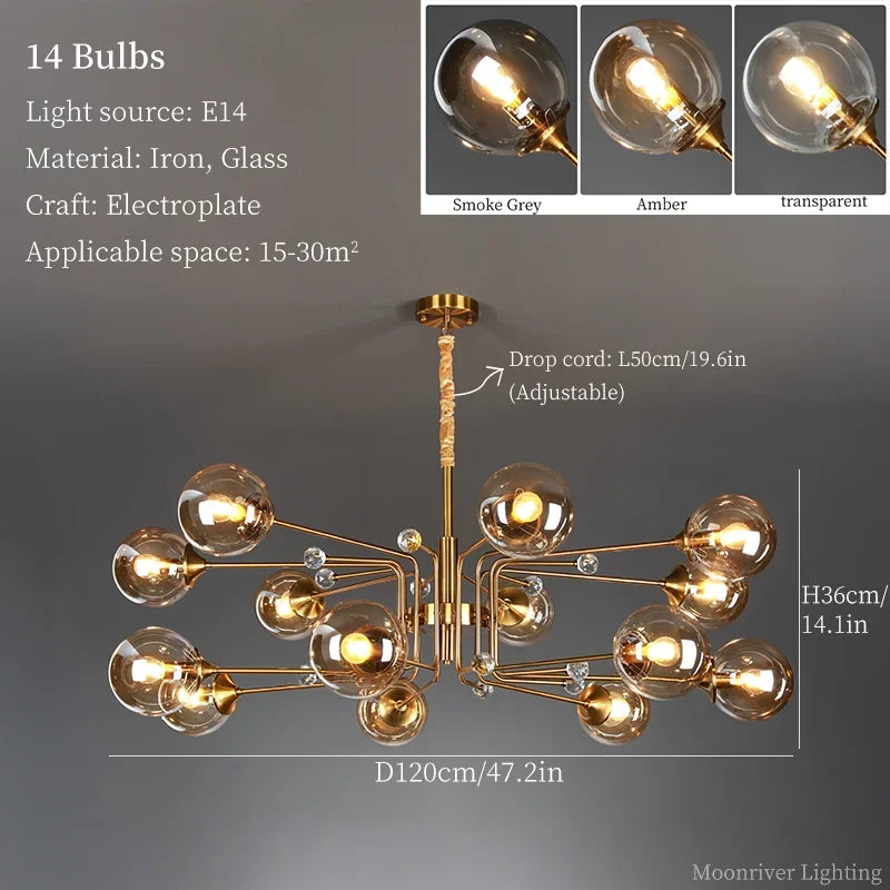 lustre moderne minimaliste en forme de haricots magiques pour intérieur décoratif