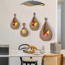 panier de rangement en coton tissé forme goutte pour fruits et légumes