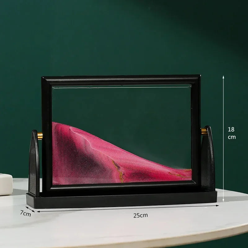 paysage de sable rotatif en verre 3D créatif décoratif