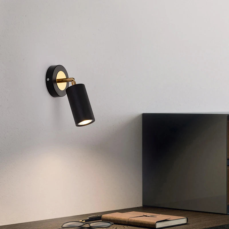 applique murale rotative moderne avec spot led décoratif - vue 5 sur 8
