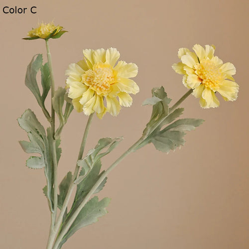 roues de flocage artificielles chrysanthème décoration florale en soie - vue 7 sur 9