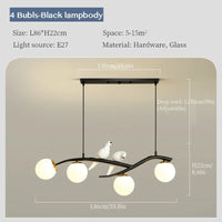 lustre design en forme d'oiseau pour décoration intérieure moderne