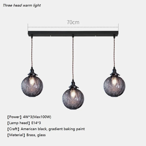 suspension en verre design moderne style loft nordique décoratif - vue 9 sur 10