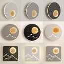 Postmodern applique murale LED lune lampe blanc noir carré rond en aluminium chambre chevet applique murale escalier cuisine couloir luminaire
