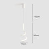 Suspension design LED minimaliste ondulé Polino