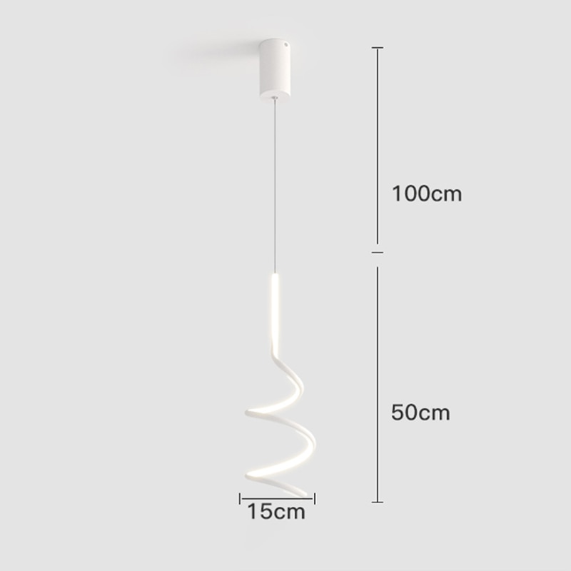 pendant light Polino minimalist wave LED design