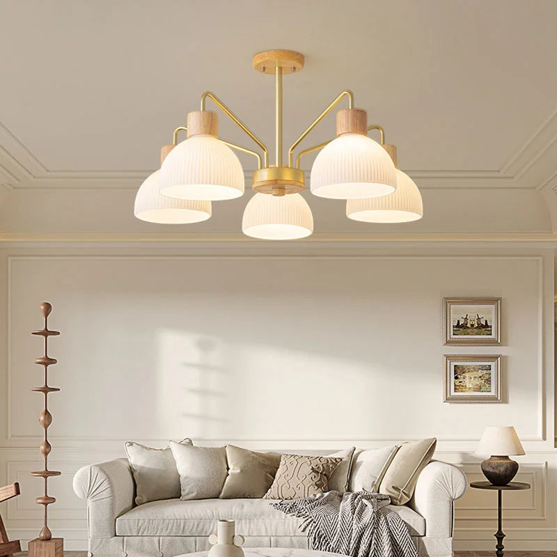 lustre en bois moderne pour décoration intérieure élégante et contemporaine - vue 5 sur 11