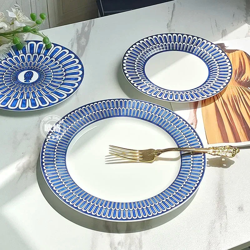 assiette europeenne luxueuse motif sceau pour teatime dimsum