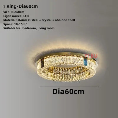 plafonnier led rond design nordique en acier inoxydable 	 modèle - vue 9 sur 12