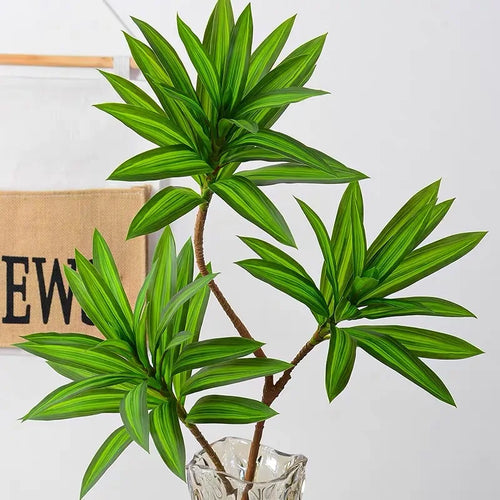 plante tropicale en pot avec palmier et bambou décoratif - vue 2 sur 18