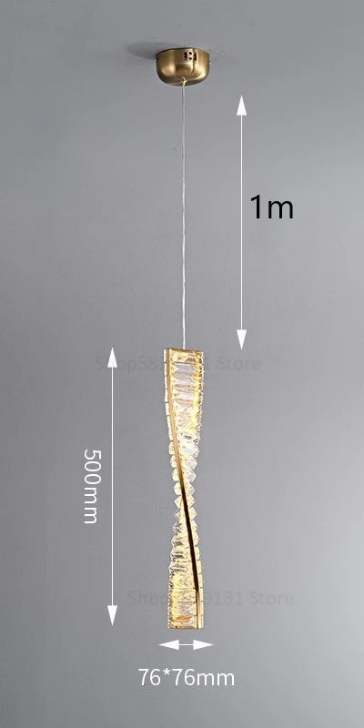 suspension en cristal moderne pour intérieur art déco minimaliste - vue 13 sur 12