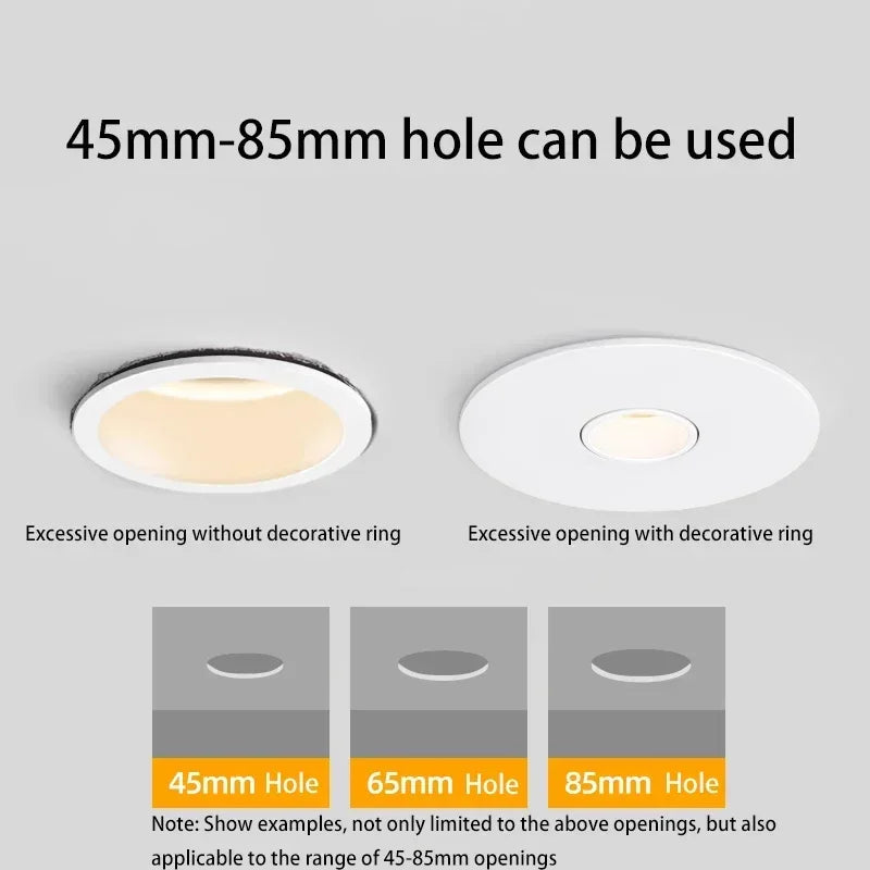 spot led ultra fin pour éclairage d ambiance rond encastré - vue 4 sur 8