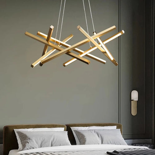 lustre led moderne simple pour éclairage intérieur - vue 2 sur 8