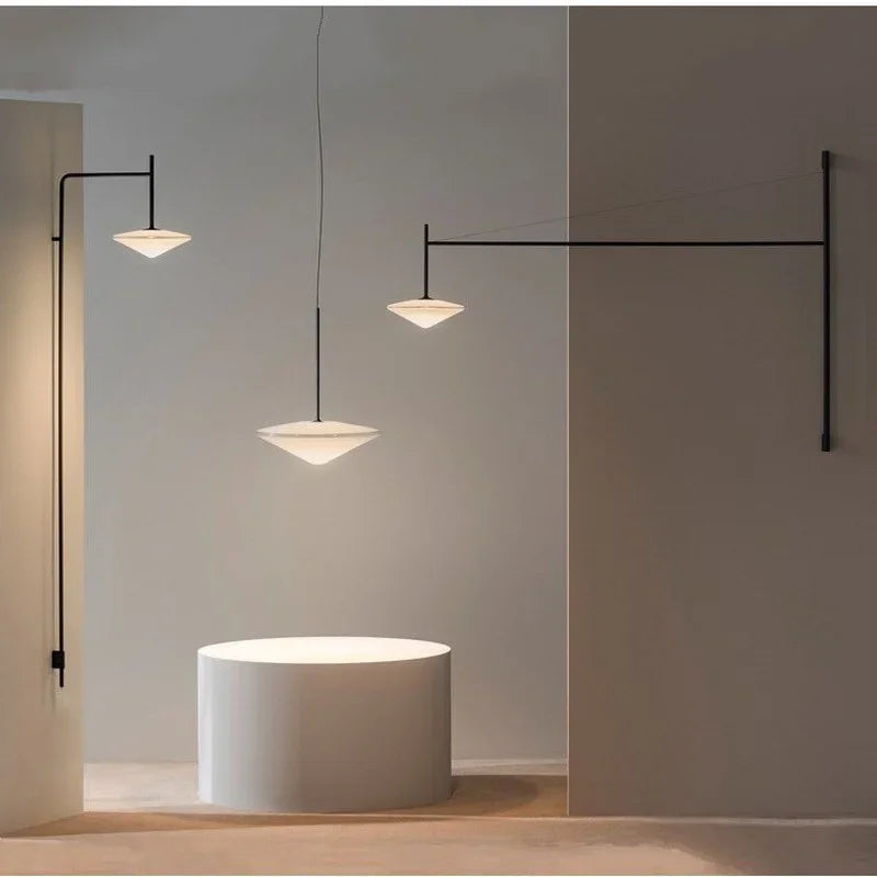 applique murale led nordique avec long bras à bascule
