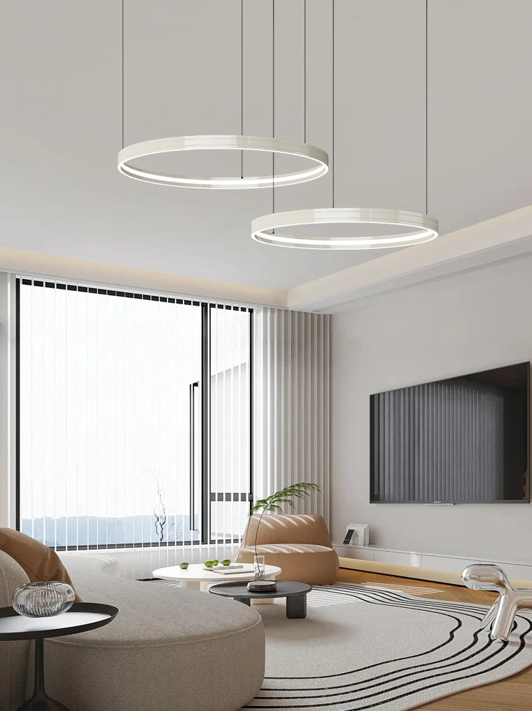 lustre moderne en métal pour éclairage intérieur élégant - vue 4 sur 16