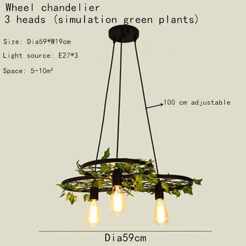 lustre à roues en fleurs de cerisier à têtes multiples pour espaces commerciaux - vue 10 sur 12