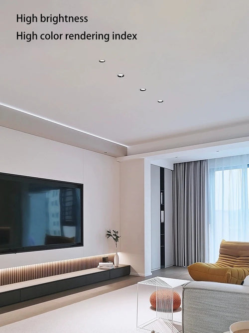 downlight led ultra mince en aluminium anti-éblouissement pour maison - vue 4 sur 15