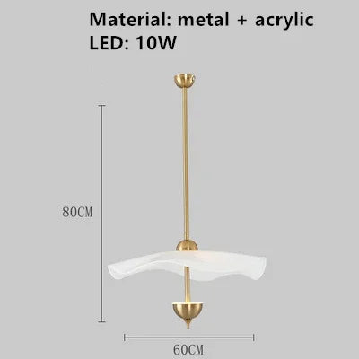 lustre créatif nordique en forme de lotus pour décoration intérieure - vue 10 sur 10