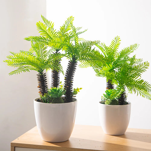 faux palmier grande plante artificielle en pot décorative - vue 3 sur 8