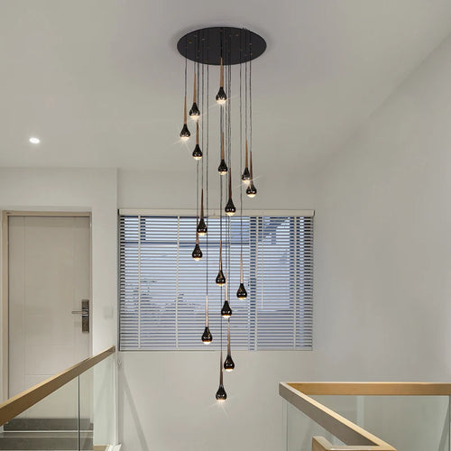 lustre long nordique moderne creux idéal pour loft hôtel appartement - vue 4 sur 16