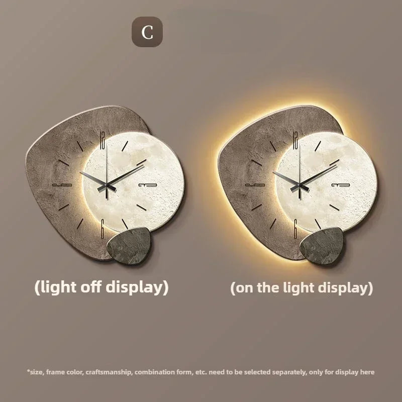 horloge moderne design lumineux minimaliste élégante mécanisme silencieux