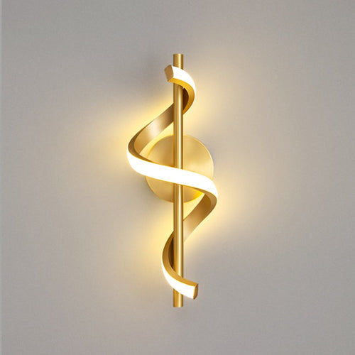 Applique murale design LED métallique ondulé Polino - vue 7 sur 9