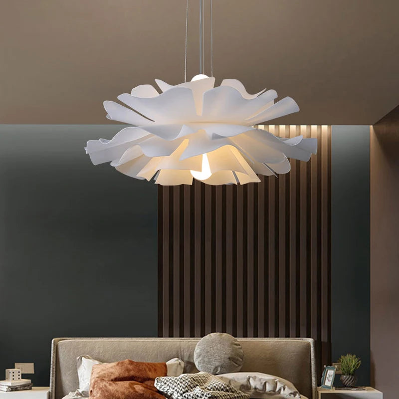 Nordique LED salon chambre suspension lumières filles chambre éclairage créatif concepteur salle à manger lampe Net rouge fleur lustre