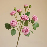 branches de roses artificielles à 7 têtes en soie décoratives