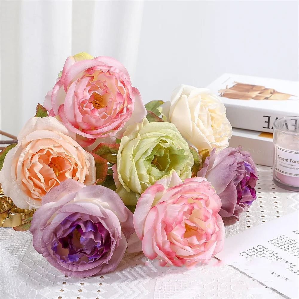 fleurs en tissu de soie pour décorations florales et bouquets