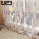 Voilage moderne motif feuilles pour salon chambre